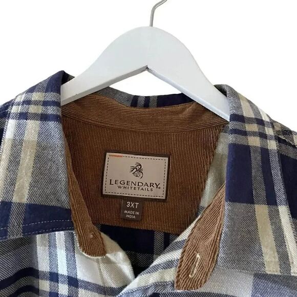 Legendary Whitetails Men’s Shirt Tall Flannel Button Cotton SZ 3XT # 1632 - Picture 2 of 15